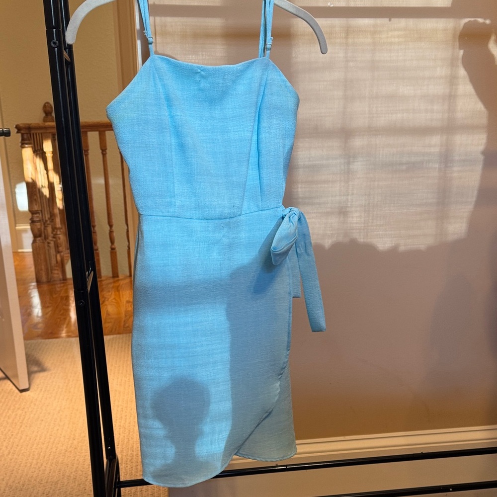 Altar'd State Light Blue Asymmetrical Dress